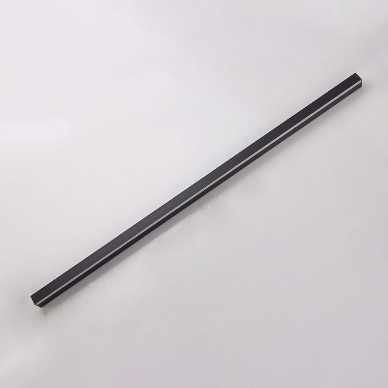 Linear Shade Metal Wall Sconce Modern Style 1 Light Wall Mounted Light in Black