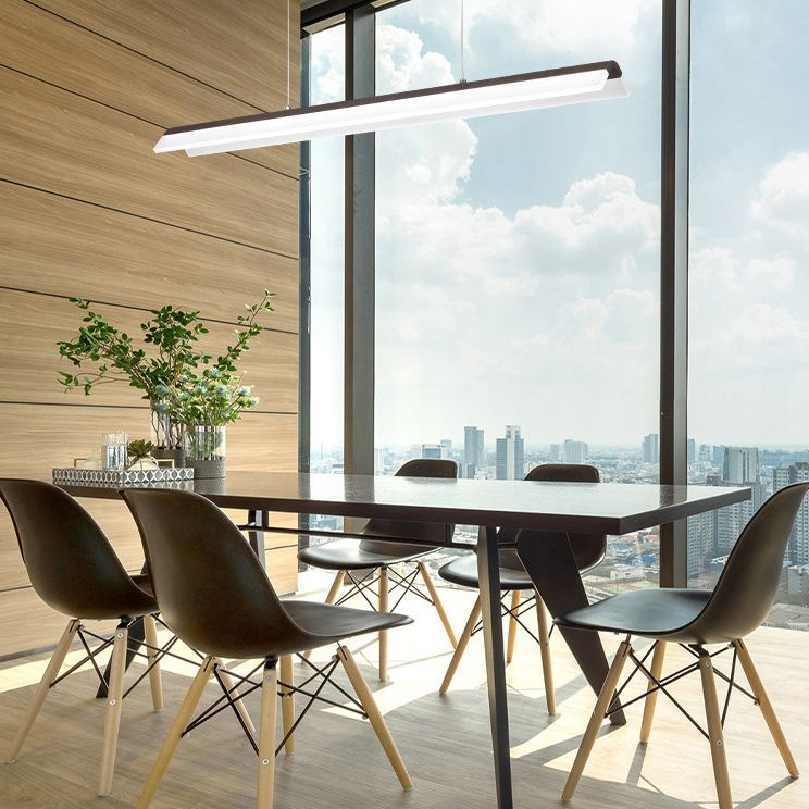 Metal Rectangle Pendent in Modern Style LED Suspended Lights for Office Conference Room