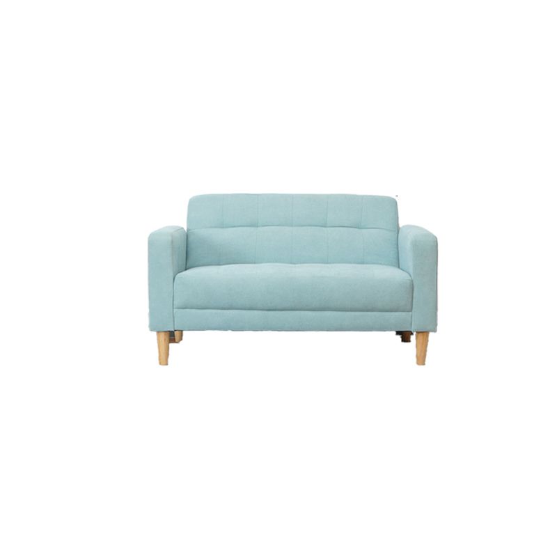Contemporary Biscuit Back Standard Square Arm Stationary Sofa