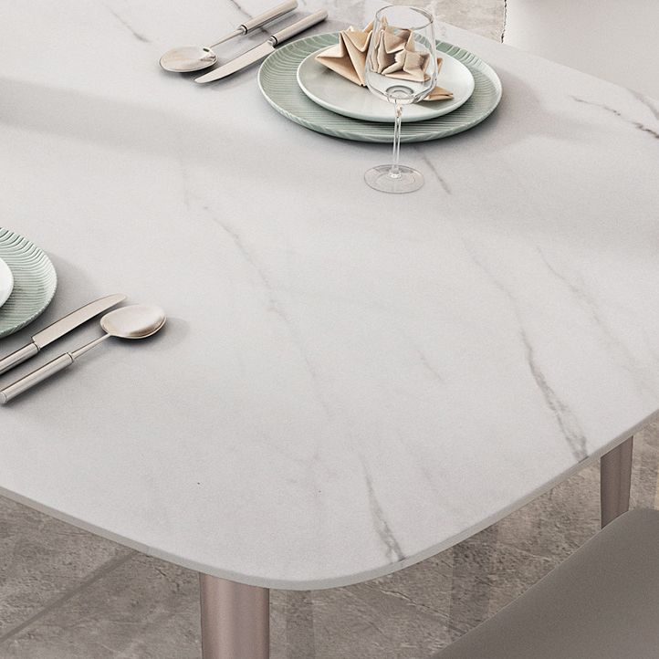 Modern Sintered Stone Dining Set Rectangle 1/2/5/7 Pieces Dining Room Table Set
