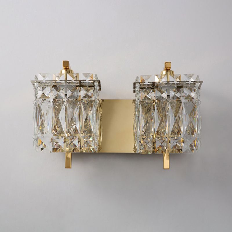 Crystal Squared Wall Lamp Sconce Modern Sconce Light Fixture for Bathroom