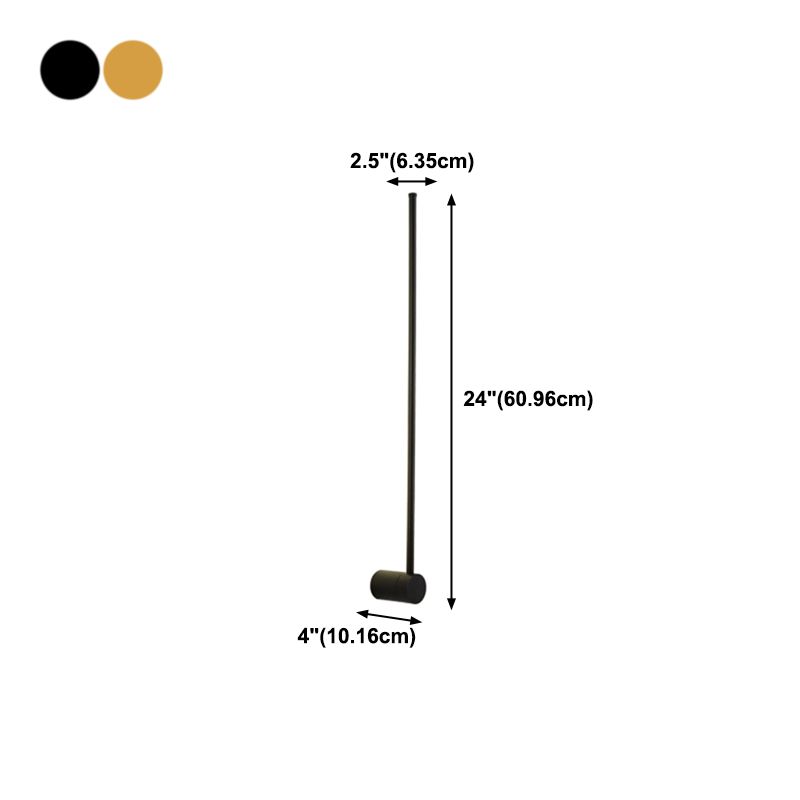 Minimalist Metal Wall Light Straight Shape LED Wall Sconce for Bedroom