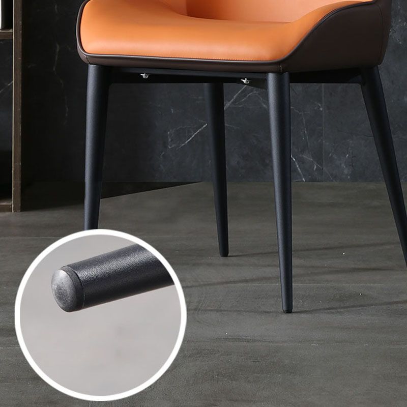 Sillón orejero de diseño moderno para el hogar, sillas laterales de comedor de cuero
