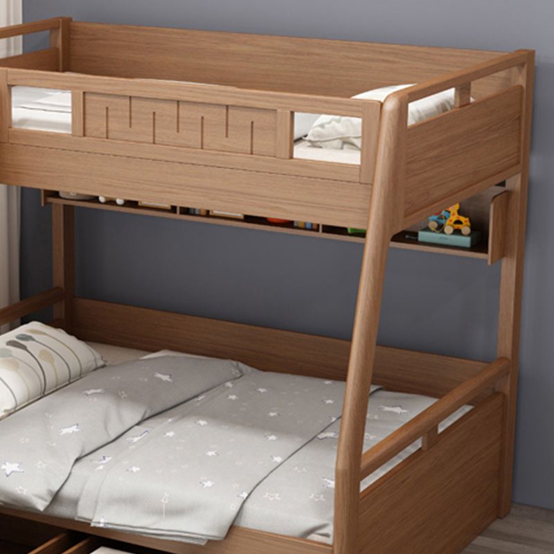 Modern Mattress Included Bunk Bed Solid Wood Bed with Headboard