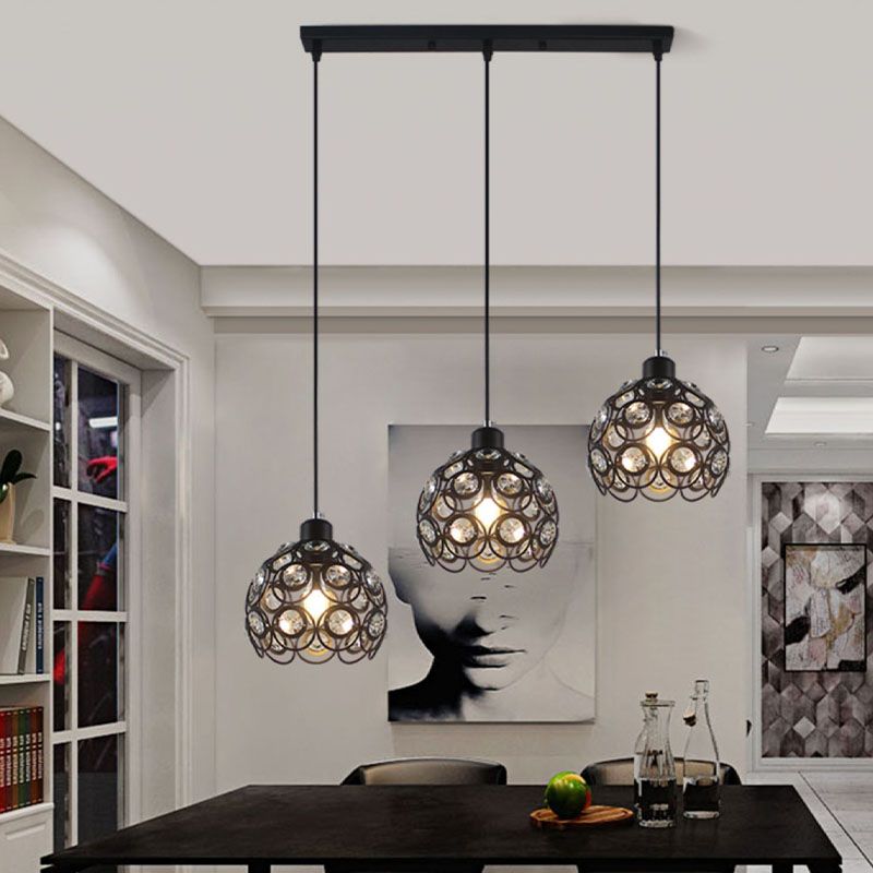 Nouveauté moderne Crystal Dome Light Light Modern Style LED Pendentif Light pour le chevet Bar