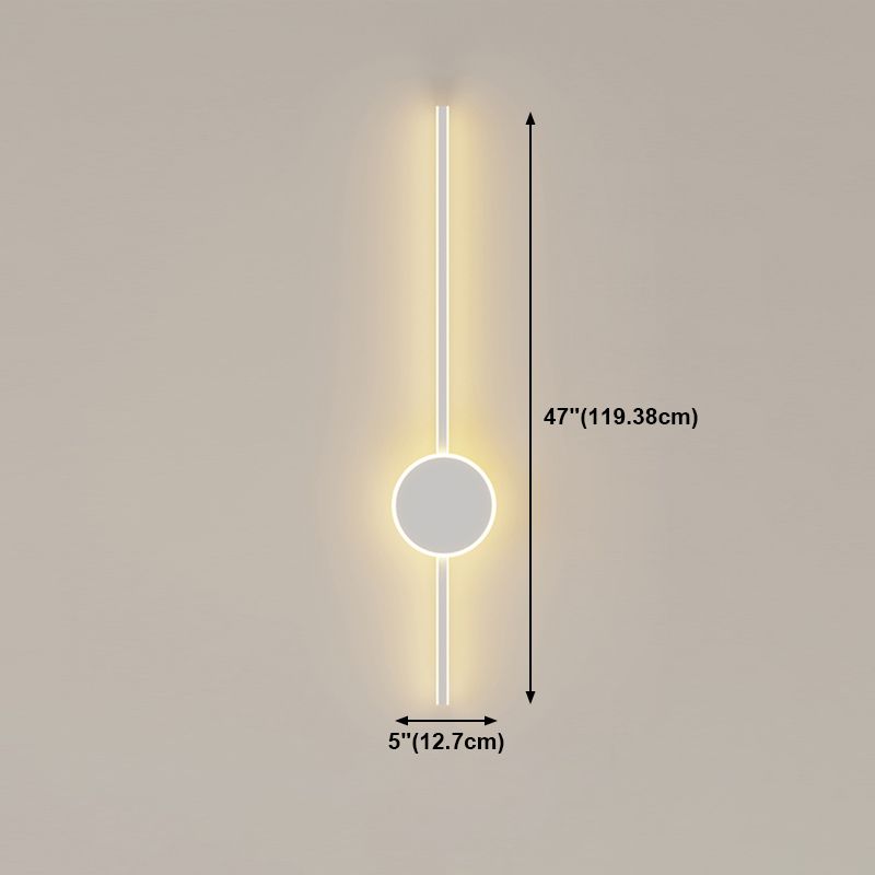 Metal Geometric Shape Wall Light Modern Style 1-Light Wall Mounted Light Fixture in White