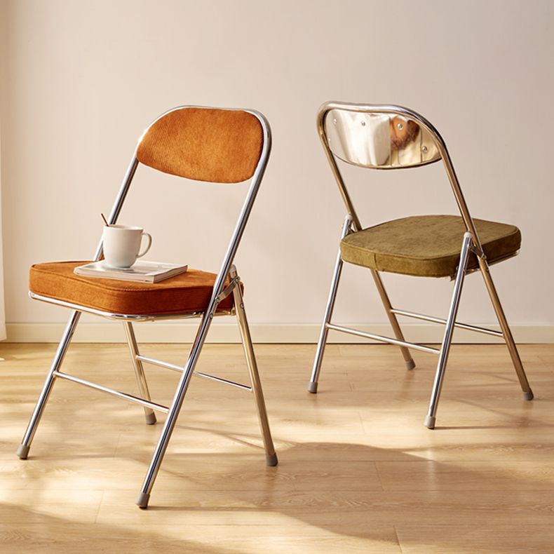Open Back Dining Side Chair Foldable Upholstered Armless Dining Chairs