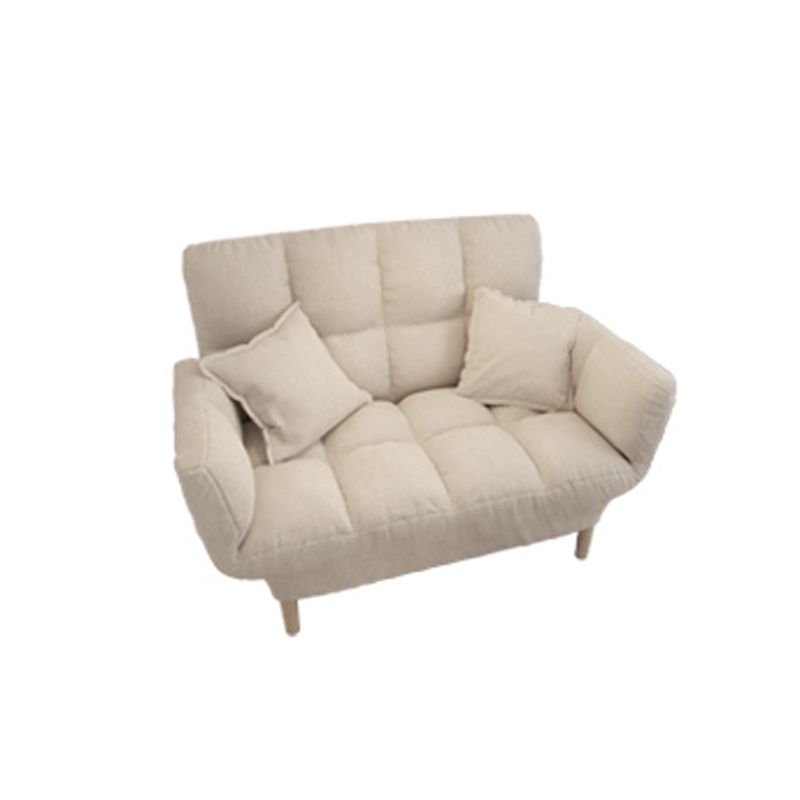 Modernistic Living Room Cotton Blend Sofa Biscuit Back Seating