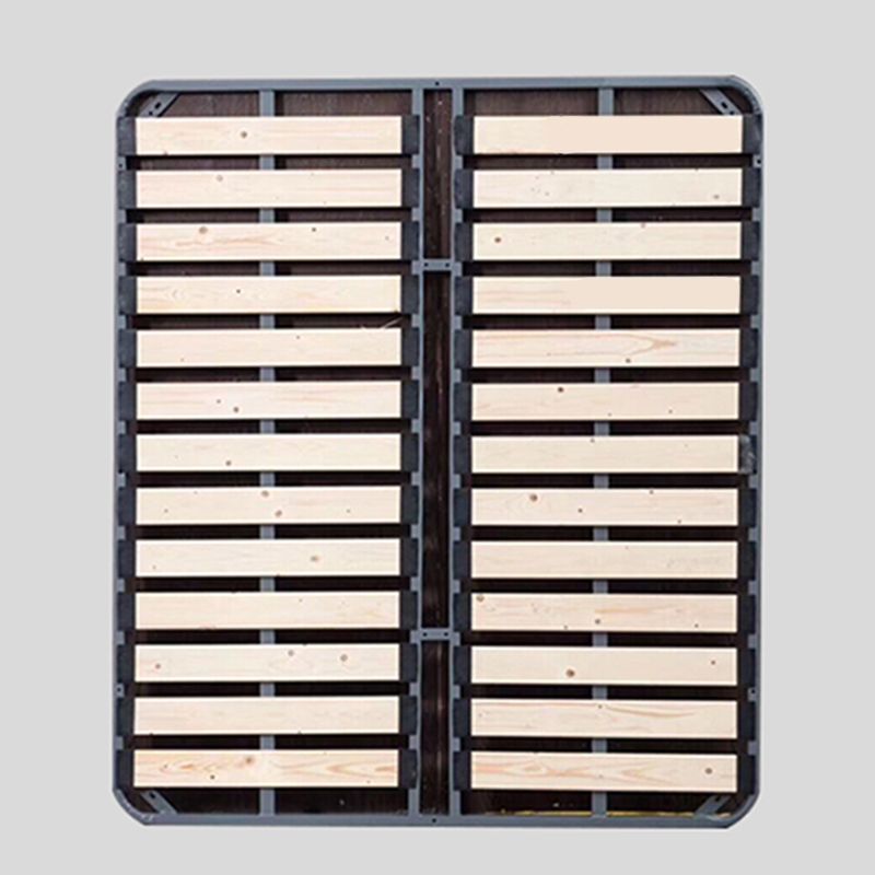 Glam Solid Color Rectangular Standard Bed Metal and Upholstered Bed Frame