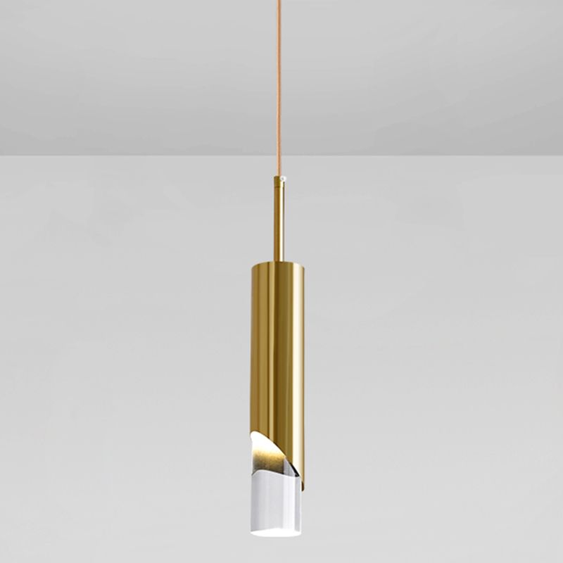 LED Mini Cilindri a cilindri Lighting Forma lampada a soffitto in metallo in tonalità acrilica trasparente