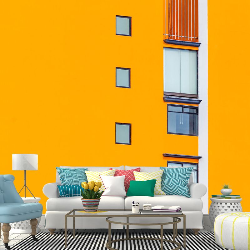 Modern Design Building Wall Mural for Meeting Room, Personalized Size Available