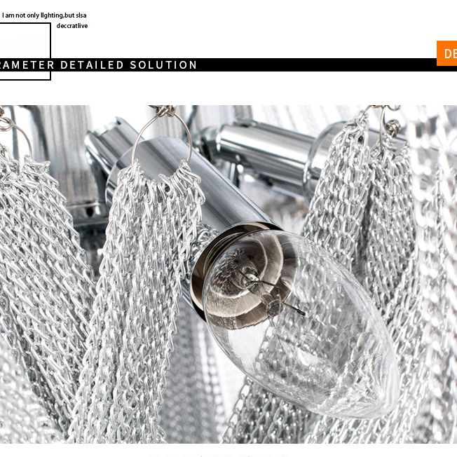 Lampadario della sala da pranzo del cesto lampadario in metallo in metallo lampadario sospeso in cromo