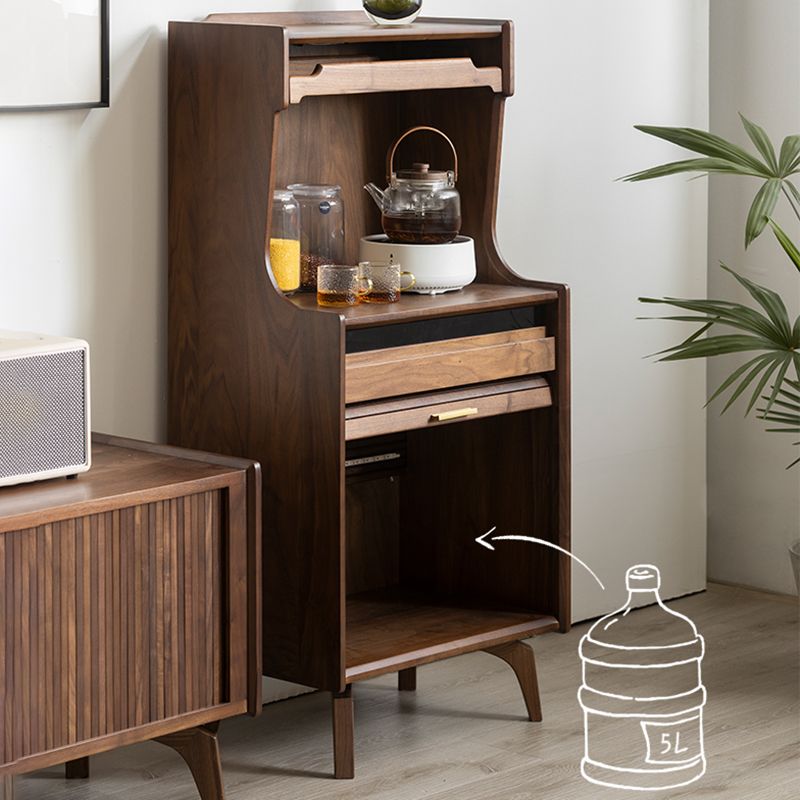 Mid-Century Accent Cabinet Bar Pulls Handle Design Storage Cabinet with Door