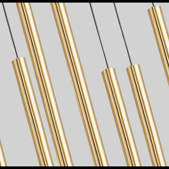 Metal Stick Shaped LED Pendant Simplicity Suspension Light Fixture for Spiral Stairs