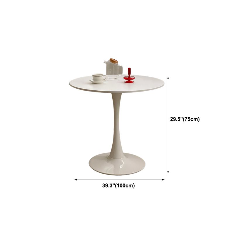 Modern Pedestal Wooden Coffee Table Set Round Top Shape Cocktail Table for Home