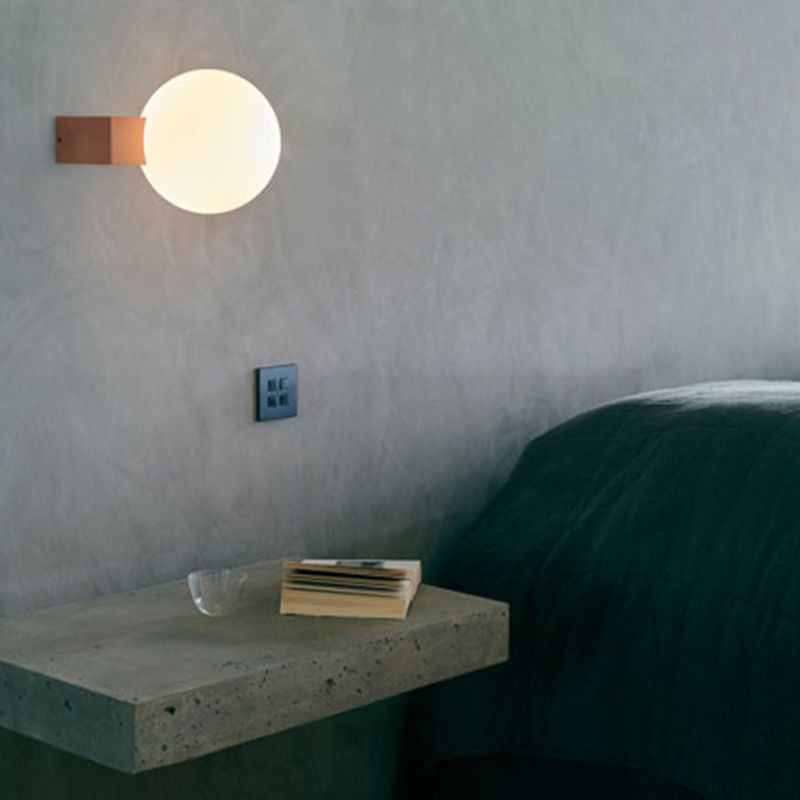 Plan de pared LED LED de hierro forjado en moderna luz de pared de vidrio esmerilado de estilo creativo para sala de estar