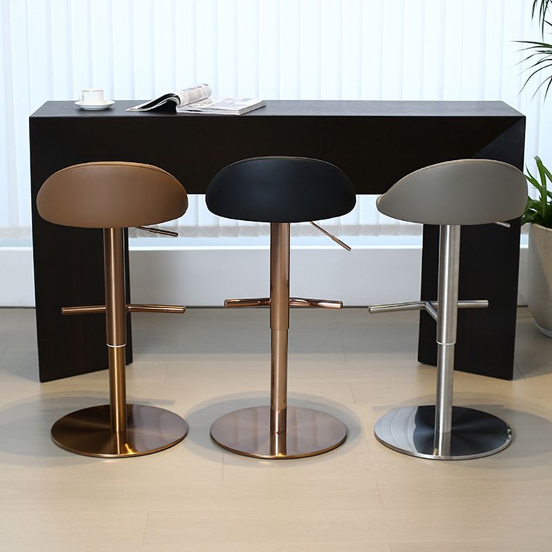 Adjustable Height Bar Stool Contemporary Dining Stool with Footrest