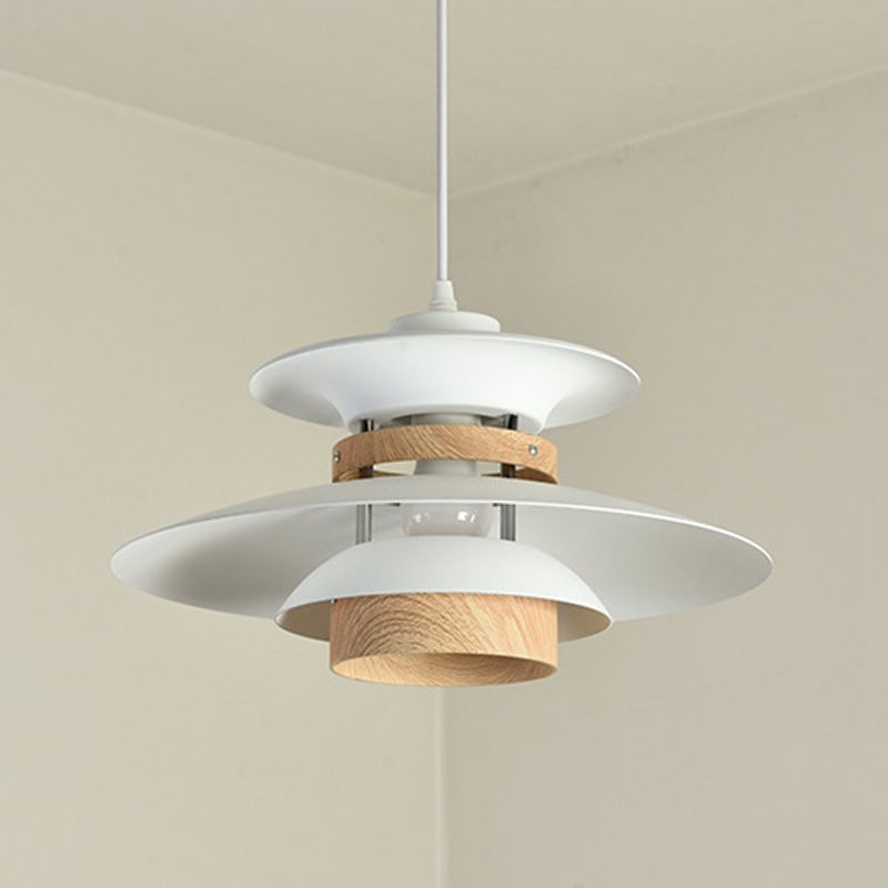 Éclairage suspendu de forme unique Métal de style moderne 1 pendentif léger avec bois