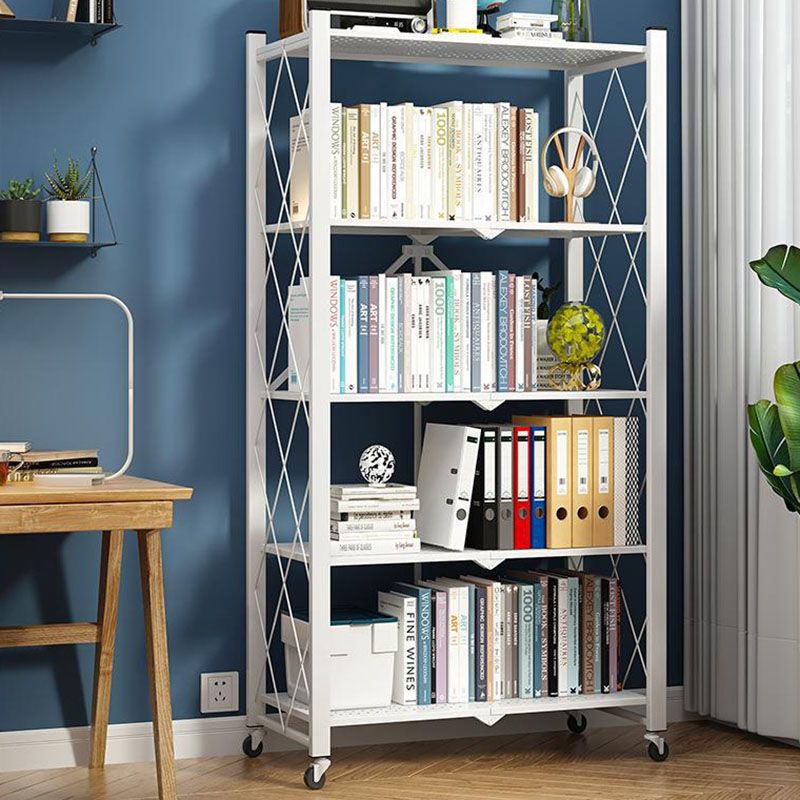 3/4/5-Shelf-Stahl Industrial ETAGERE BOOKSELE SCHELICE SPICAL OPEN BOOKSELEL mit Zauberrädern