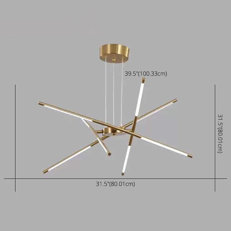 Simplicità contemporanea Sputnik Luci lampadari Luci a soffitto a sospensione in metallo per soggiorno