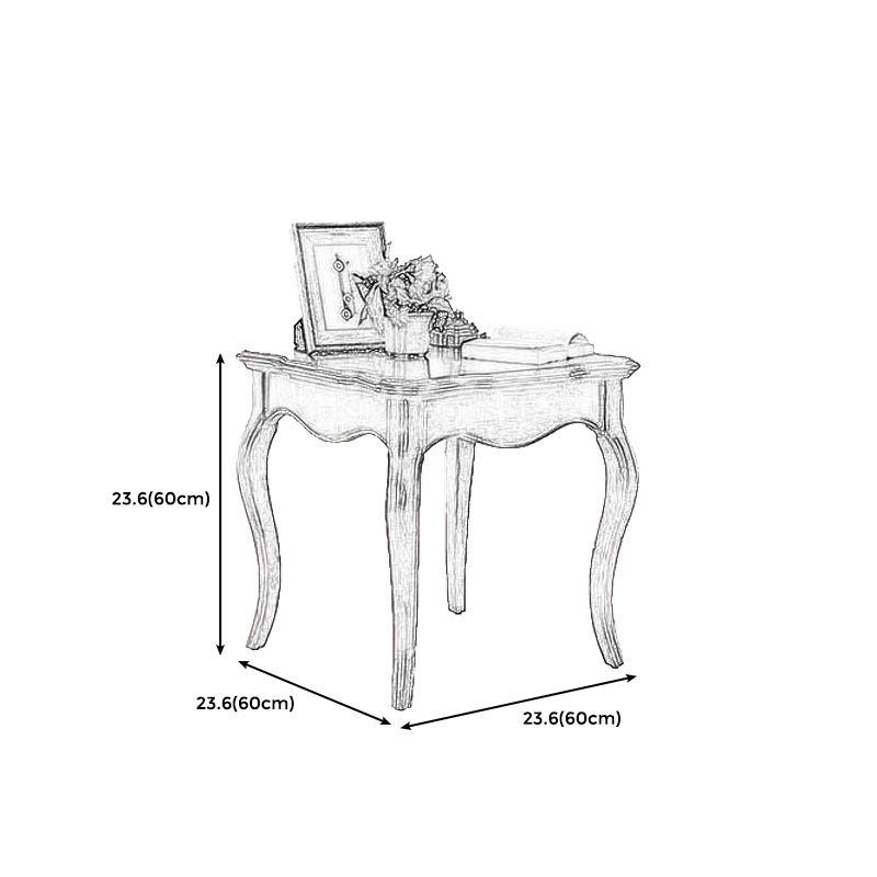 Traditional Square End Table 4 Legs Sofa Side End Table for Living Room