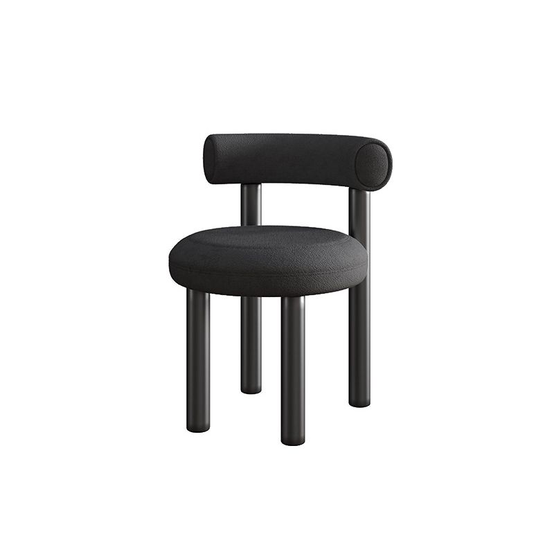 Contemporary Velvet Dining Armless Chair Metal Dining Chairs for Home Use