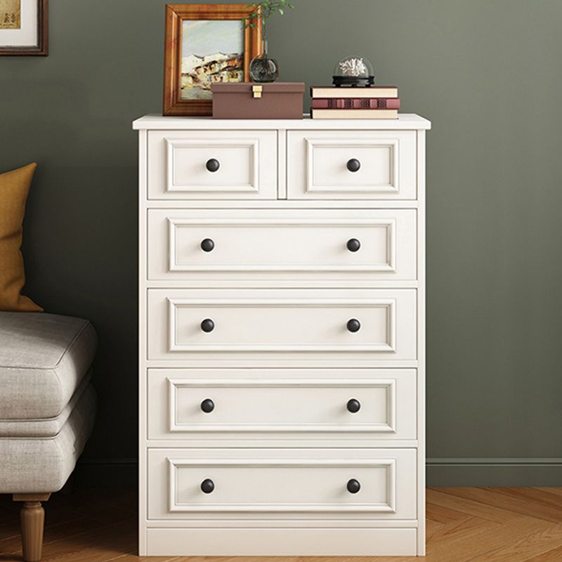 American Traditional Vertical Lingerie Chest Wood Storage Chest for Bedroom