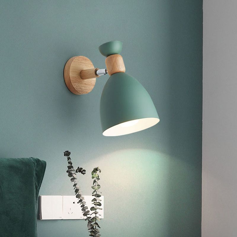 Lámpara de luz cónica de estilo nórdico de estilo de metal de la pared de la pared de la pared del dormitorio