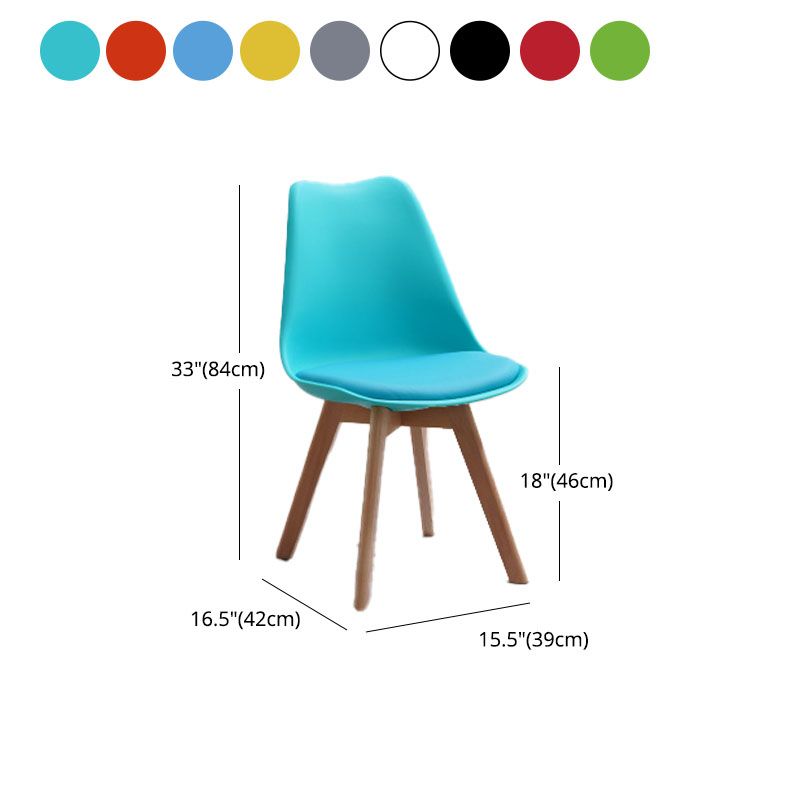 Sedie da cucina in stile contemporaneo sedia laterale senza braccio con gambe in legno