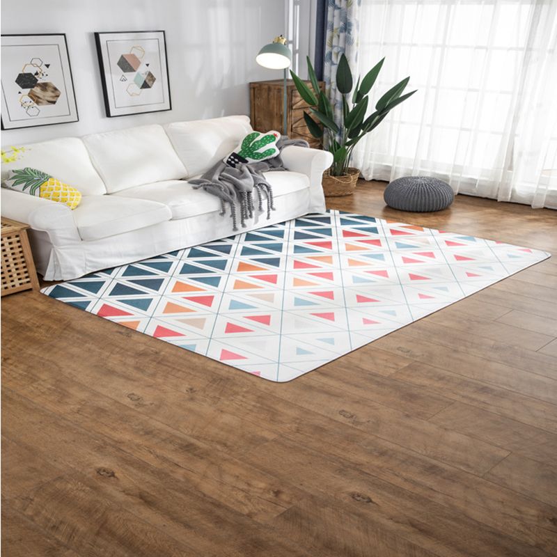 Minimalist Graphic Print Rug Polyester Carpet Non-Slip Backing Indoor Carpet for Home Decoration