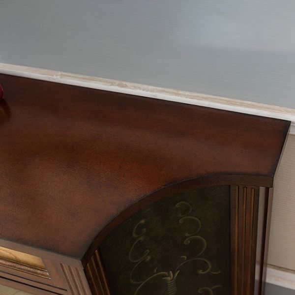Victoria Wooden Accent Table Free Form Sofa Console Table for Hall