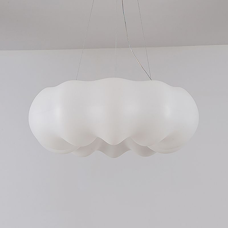 Minimalist Style Hanging Lamp Cloud Shape Plastic Chandelier Pendant Light