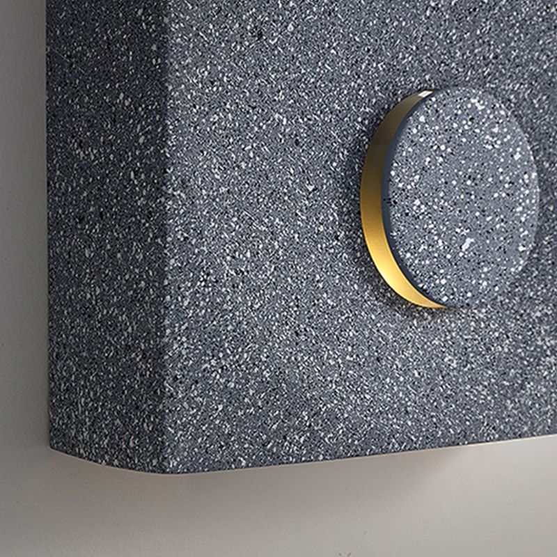 Modern Style Cement Wall Sconce Square Shape Wall Light for Living Room