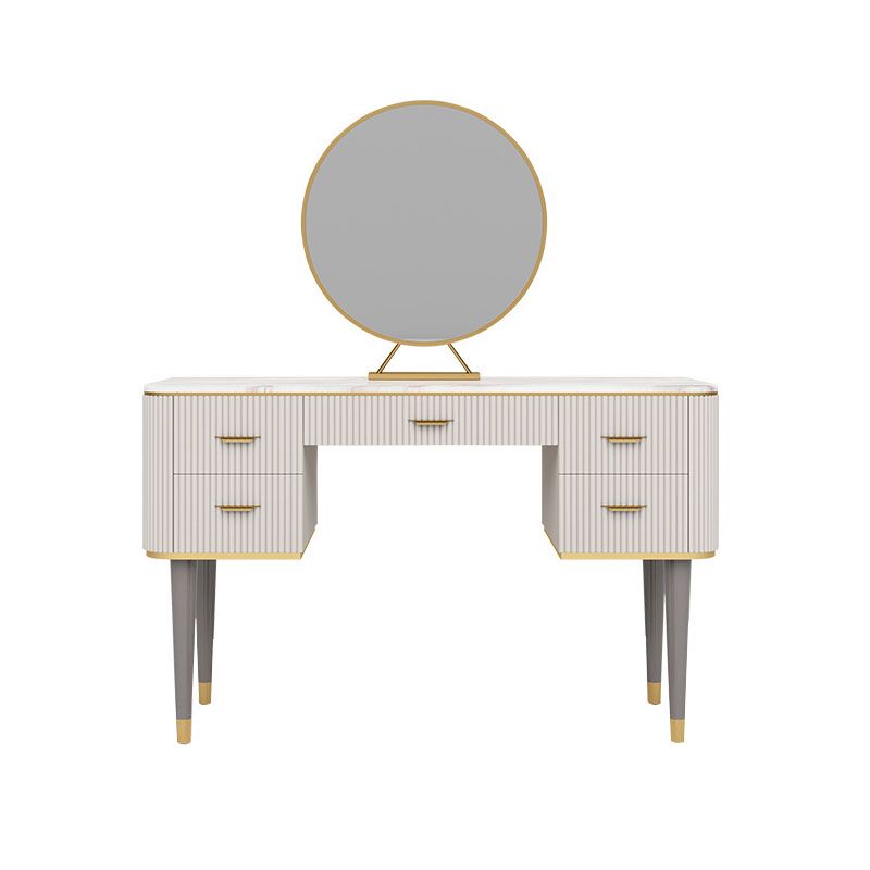 Contemporary Makeup Vanity Set 5-Drawers Vanity Dressing Table Set