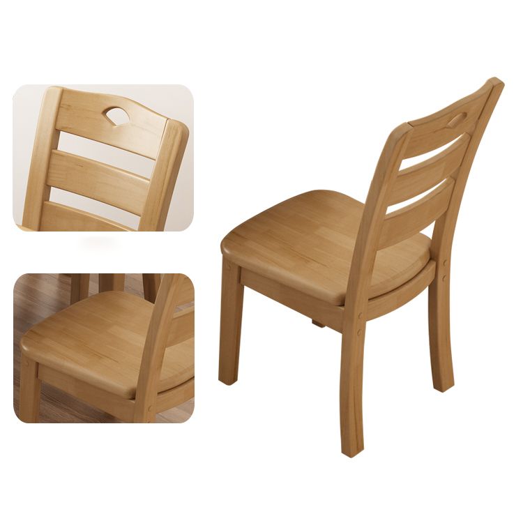 Contemporary Style Dining Room Table Set with Solid Wood Table and Chairs