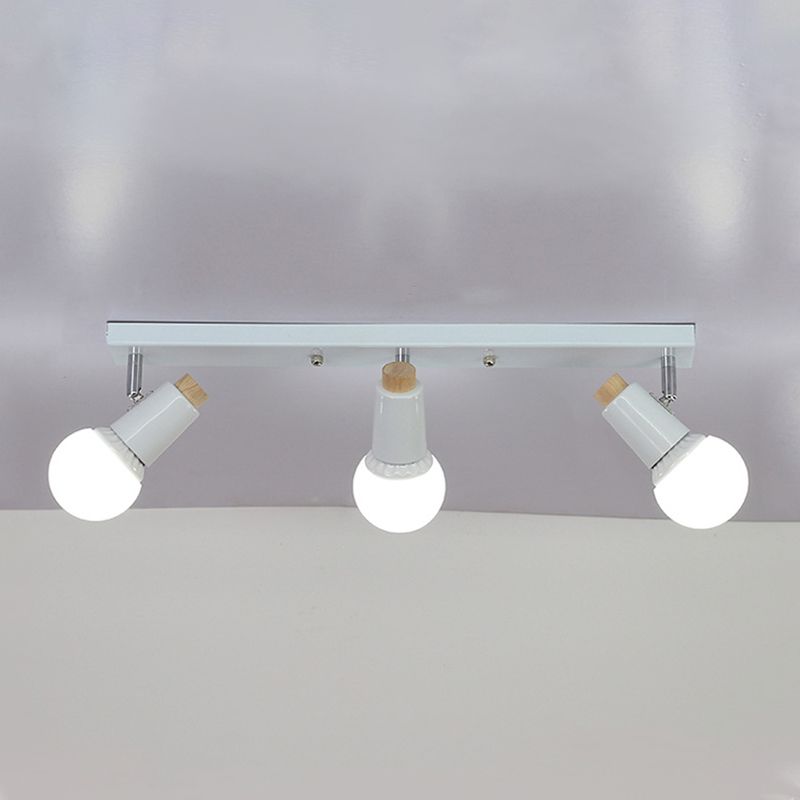 Plafonnier sur Rail en forme de cylindre, en fer moderne, 1 lumière, montage encastré pour magasin de vêtements