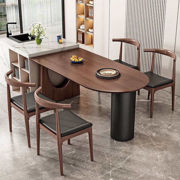 Pine Solid Wood Dining Table Free Form Dining Table for Dining Room