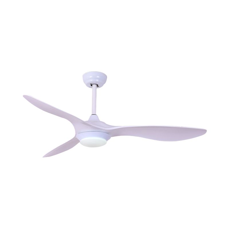 Aménagement de plafond semi-flush de 52 "LED de large LED de large lampe à fans pendentif acrylique classique avec 3 lames