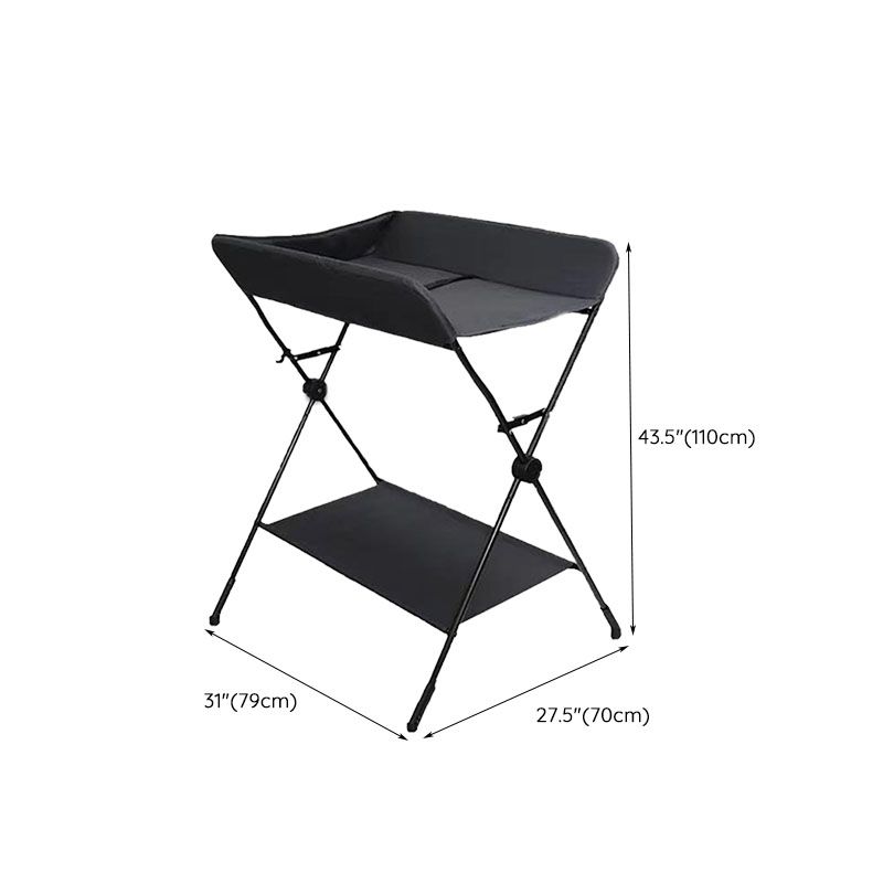 Folding Changing Table Portable Basket Changing Table with Pad