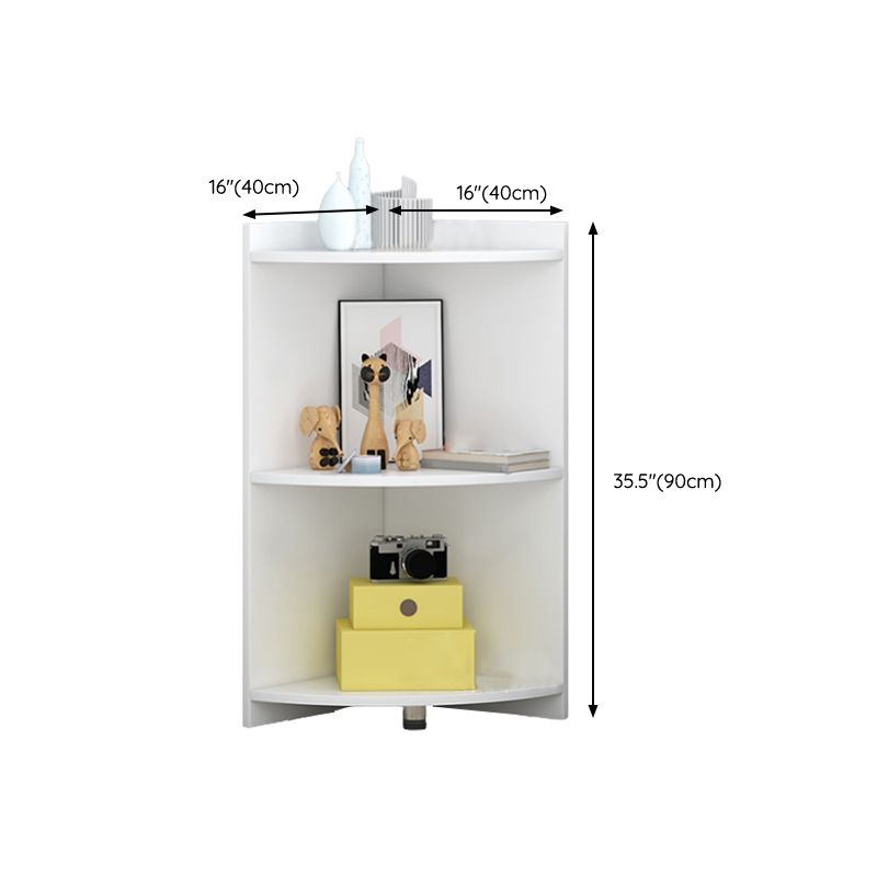 Modern Engineered Wood Bookshelf Corner Book Shelf for Living Room