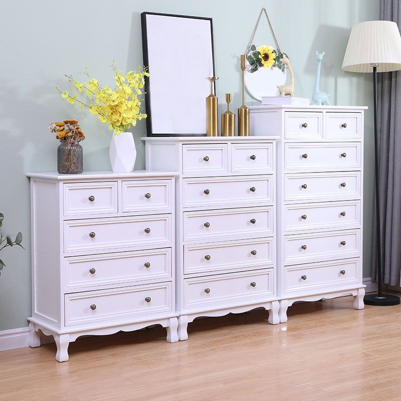 Vintage Solid Wood Dresser 14" W Vertical Storage Chest with Drawers