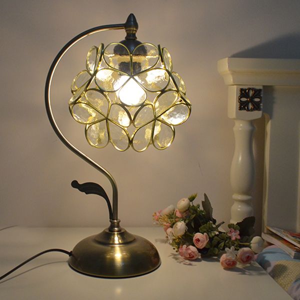 Bloementafel licht eenvoud stijl metalen nachttafellamp voor slaapkamer