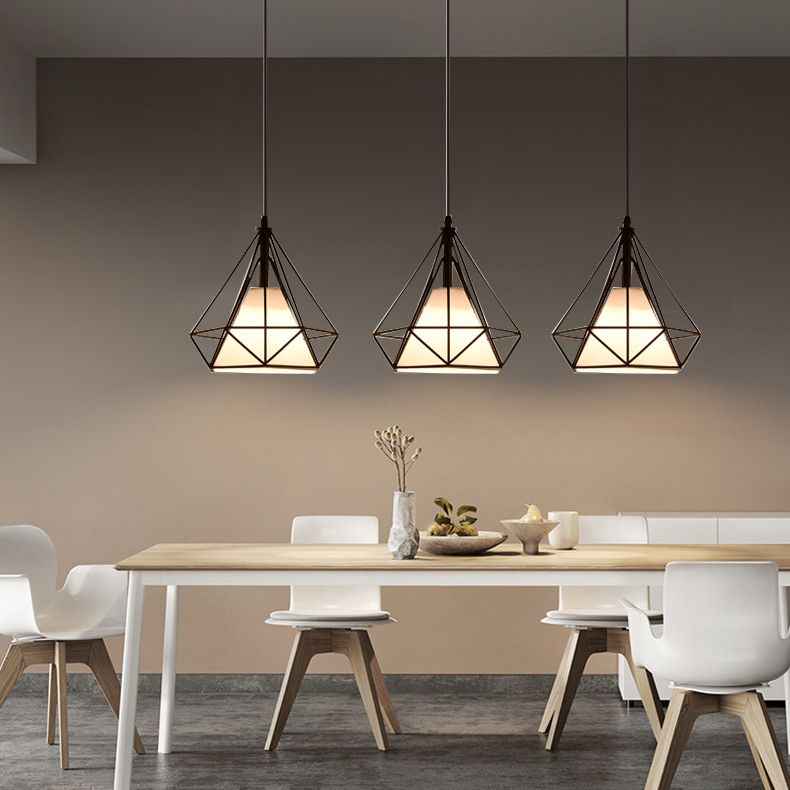 Diamond Iron Cluster Anhänger Beleuchtung moderne minimalistische Hanglampe für Esstisch