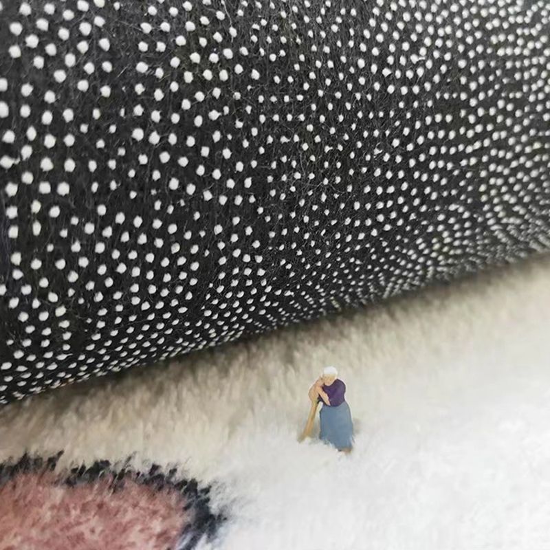 Orange  Modern Rug Polyester Color Piece Rug Non-Slip Backing Rug for Living Room