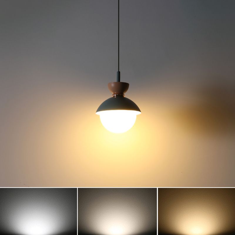 Style minimaliste moderne Global Down Lighting Pendant Metal Metal 1 Plafond suspendu éclairage pour chambre à coucher