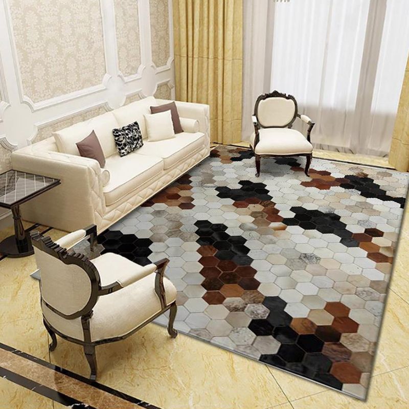 Abstract Printing Indoor Rug Polyester Rug Stain Resistant Area Carpet for Living Room