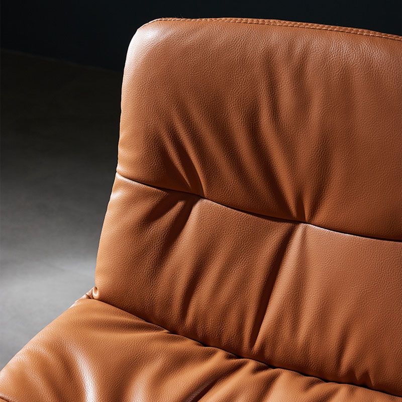 Scandinavian Matte Finish Leather Barstool Restaurant Upholstered Stool