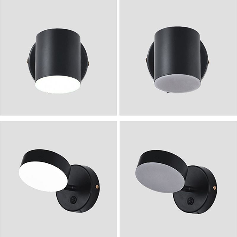 Moderne Stilzylinderwandmontage Lampe Metall 1 Lichtwandbeleuchtung Armaturen