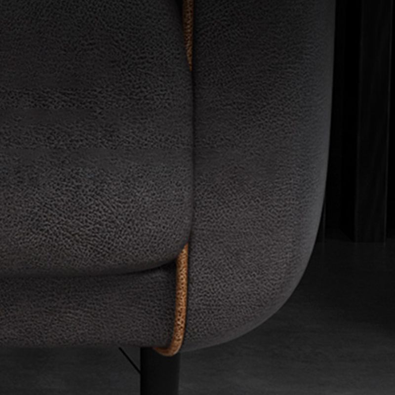 Modern Faux Leather Standard Sofa Tuxedo Arm Living Room Sofa