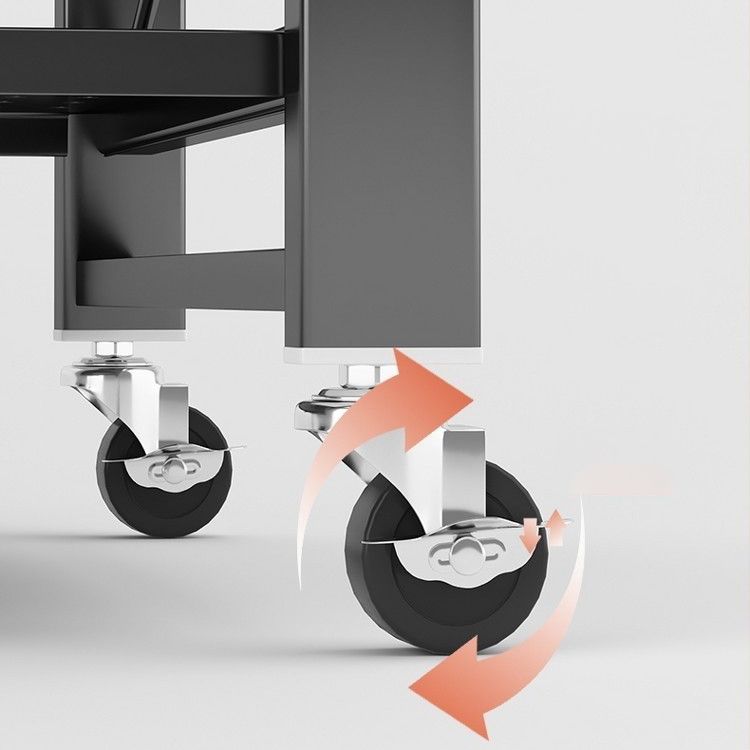 Folding Steel Industrial Etagere Bookshelf Open Bookshelf with Caster Wheels